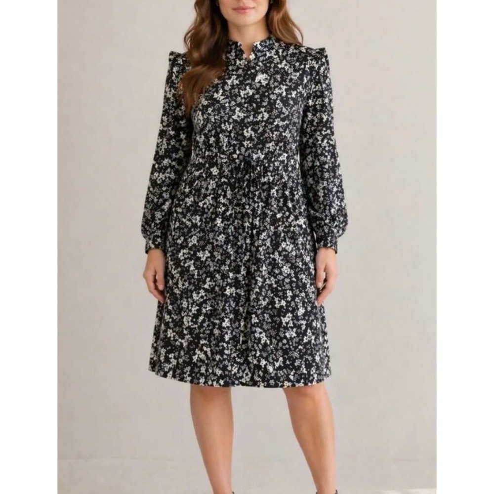 NEW ERDEM x Universal Standard Primrose Ruffle Shirt Dress Long Sleeve XXS